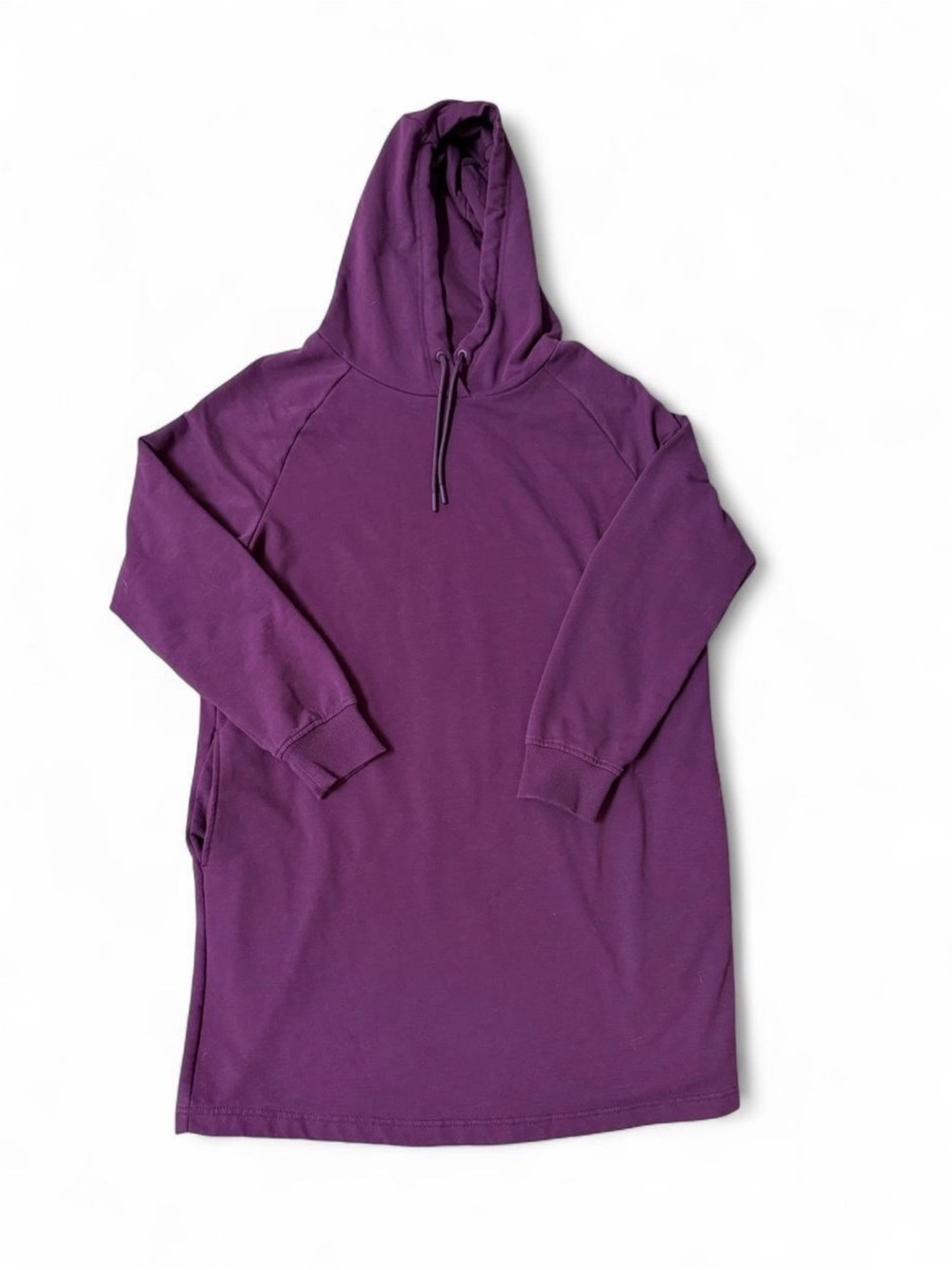 Dark Purple Hooded Sweatshirt Dress by DIP